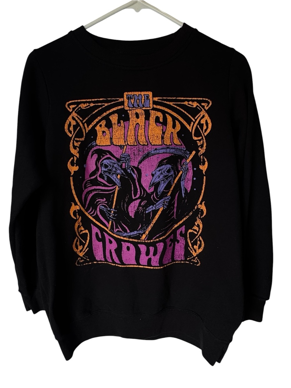 The Black Crowes Rock Black Graphic Crew Sweatshirt Women’s XS MINTY
